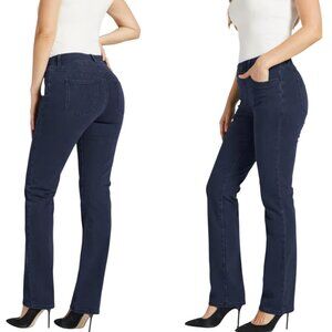 Women's BETABRAND Straight Leg 4 Pocket Yoga Denim Jeans- Size M/8-10